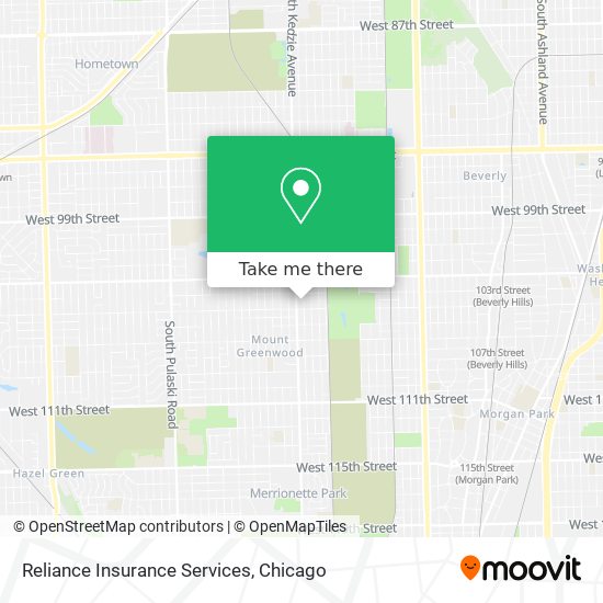 Reliance Insurance Services map