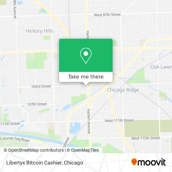 Mapa de Libertyx Bitcoin Cashier