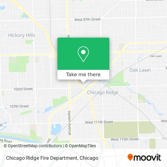 Chicago Ridge Fire Department map