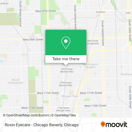 Rosin Eyecare - Chicago Beverly map