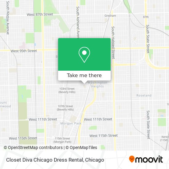 Mapa de Closet Diva Chicago Dress Rental