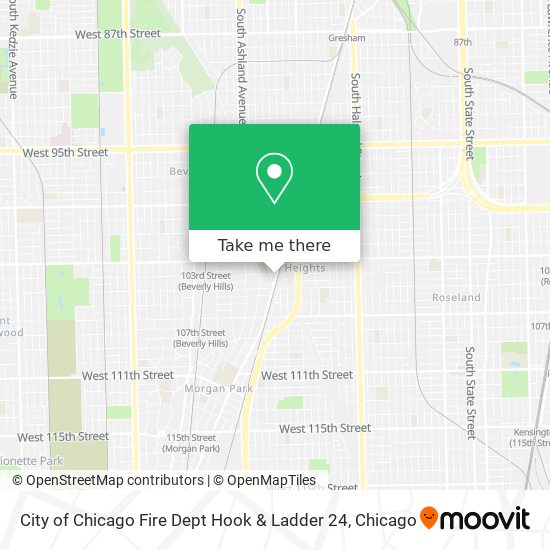 City of Chicago Fire Dept Hook & Ladder 24 map