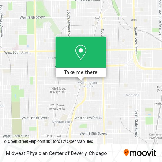 Midwest Physician Center of Beverly map