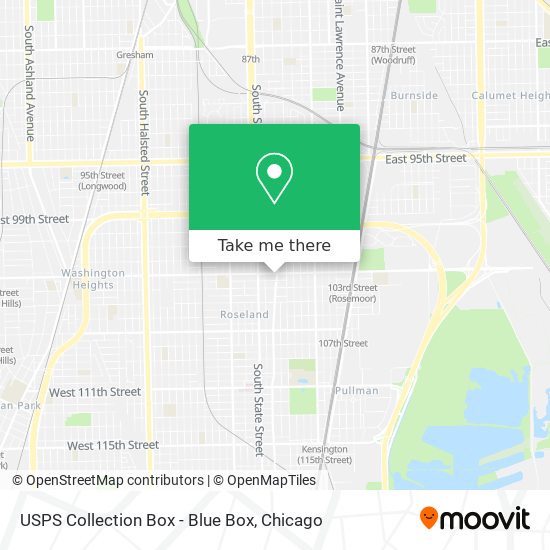 USPS Collection Box - Blue Box map