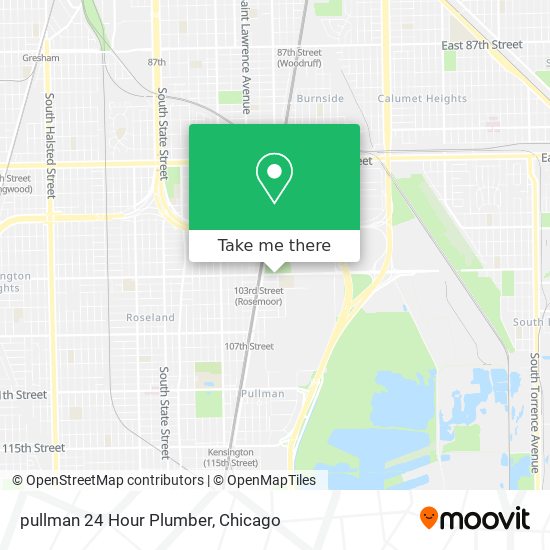 pullman 24 Hour Plumber map