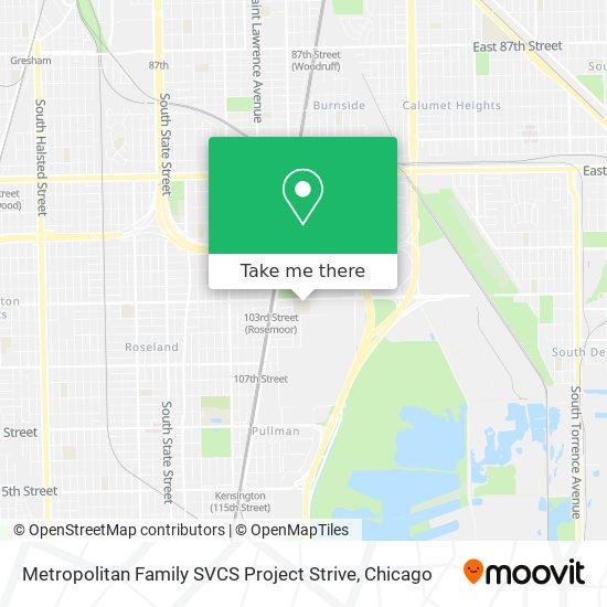 Metropolitan Family SVCS Project Strive map