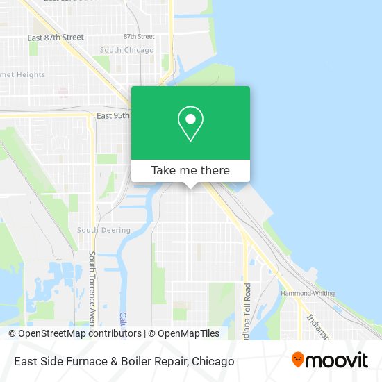 Mapa de East Side Furnace & Boiler Repair