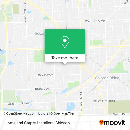 Homeland Carpet Installers map