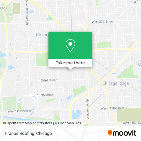 Franos Roofing map