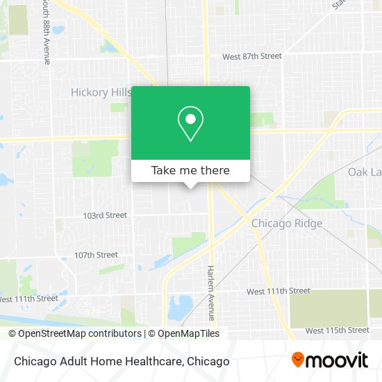 Chicago Adult Home Healthcare map