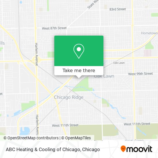 Mapa de ABC Heating & Cooling of Chicago