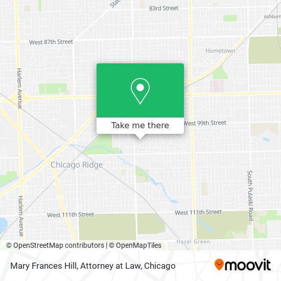 Mary Frances Hill, Attorney at Law map