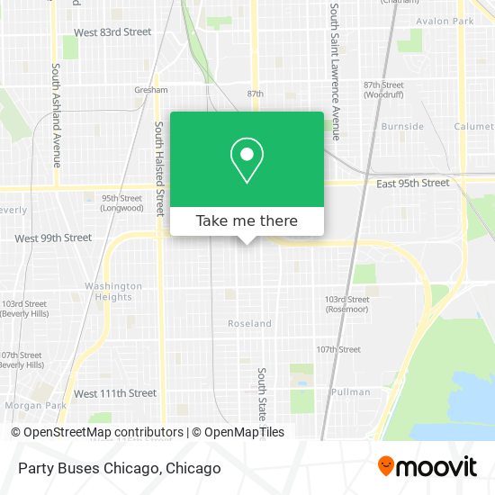 Mapa de Party Buses Chicago
