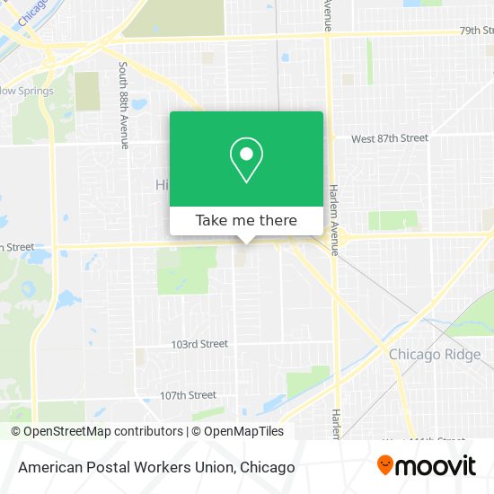 American Postal Workers Union map