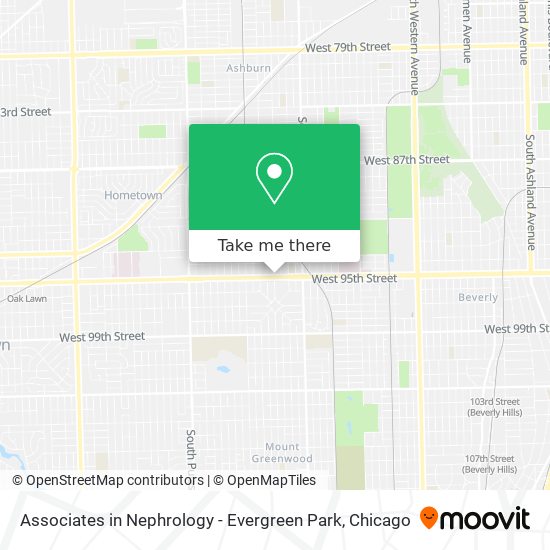 Mapa de Associates in Nephrology - Evergreen Park
