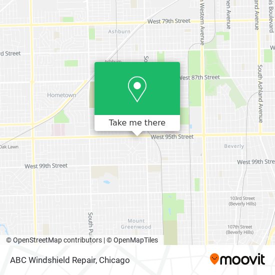 Mapa de ABC Windshield Repair