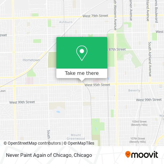 Mapa de Never Paint Again of Chicago