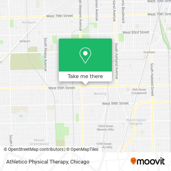 Athletico Physical Therapy map