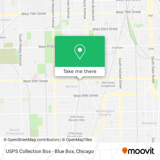 USPS Collection Box - Blue Box map