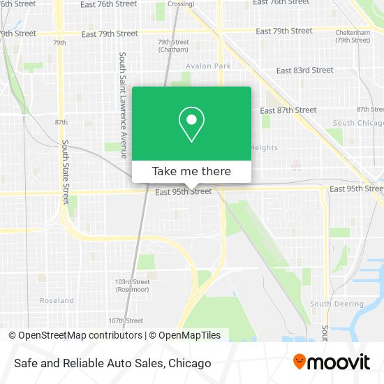 Safe and Reliable Auto Sales map