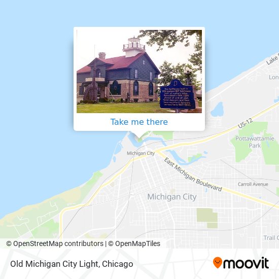 Old Michigan City Light map