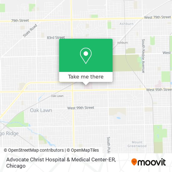 Mapa de Advocate Christ Hospital & Medical Center-ER