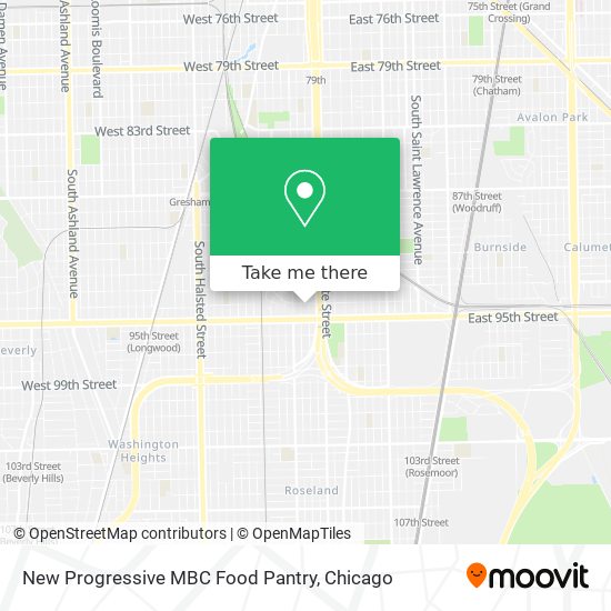 New Progressive MBC Food Pantry map