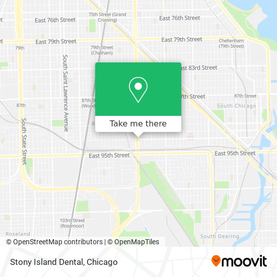 Stony Island Dental map