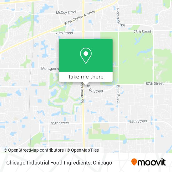 Chicago Industrial Food Ingredients map