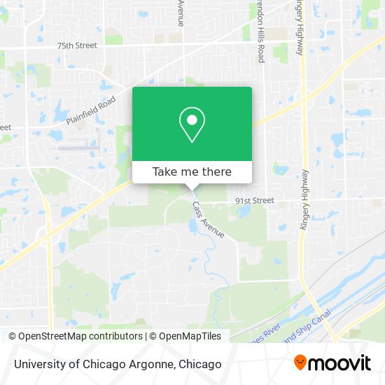 Mapa de University of Chicago Argonne