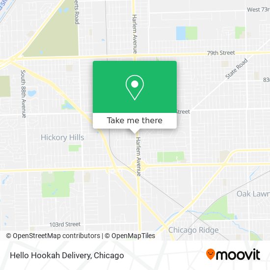 Hello Hookah Delivery map