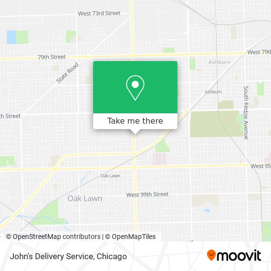 Mapa de John's Delivery Service