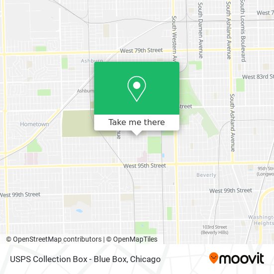 USPS Collection Box - Blue Box map