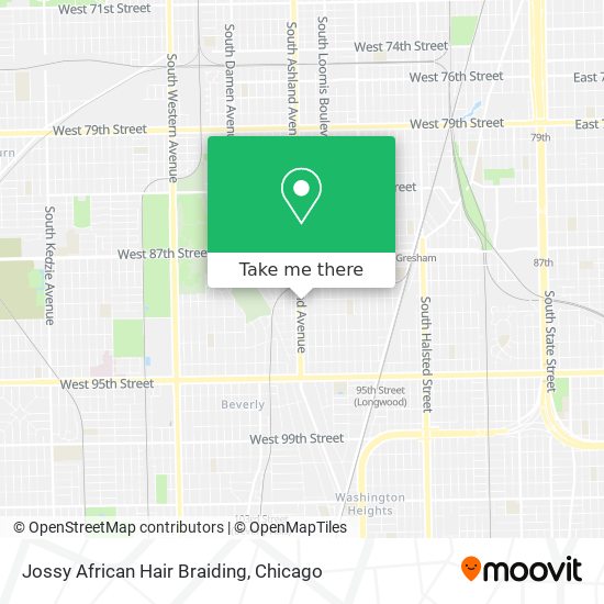 Jossy African Hair Braiding map