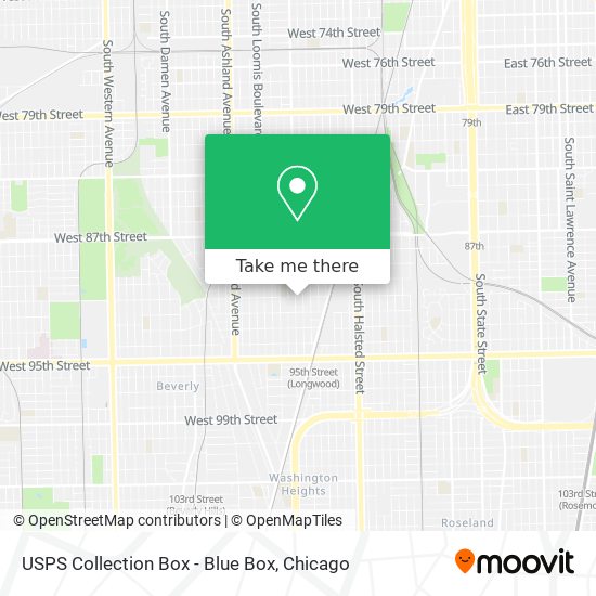 USPS Collection Box - Blue Box map