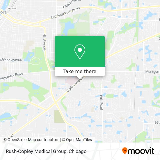 Mapa de Rush-Copley Medical Group