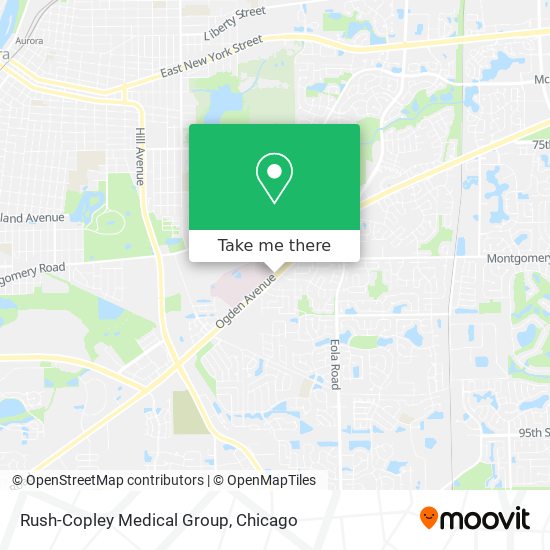 Mapa de Rush-Copley Medical Group