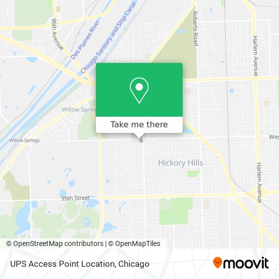 UPS Access Point Location map