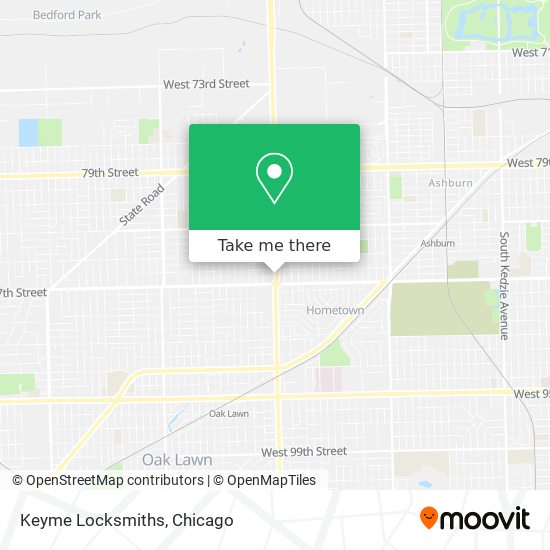 Keyme Locksmiths map