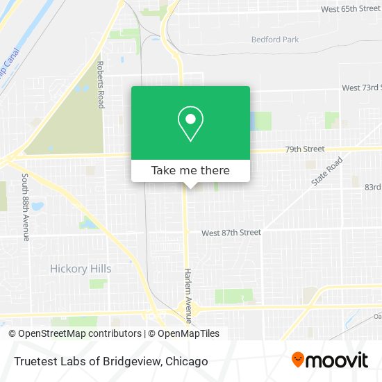 Truetest Labs of Bridgeview map