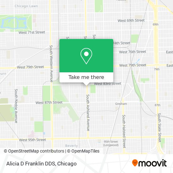 Alicia D Franklin DDS map