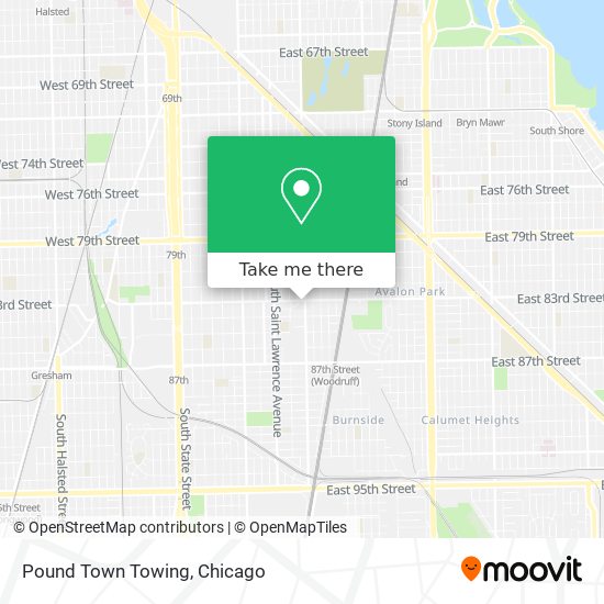 Pound Town Towing map