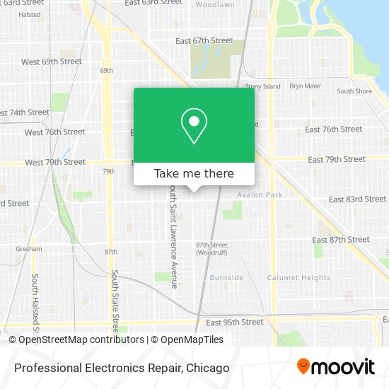 Professional Electronics Repair map