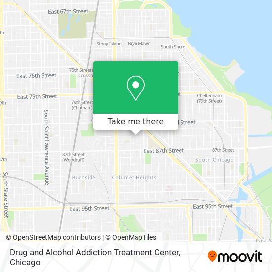 Drug and Alcohol Addiction Treatment Center map