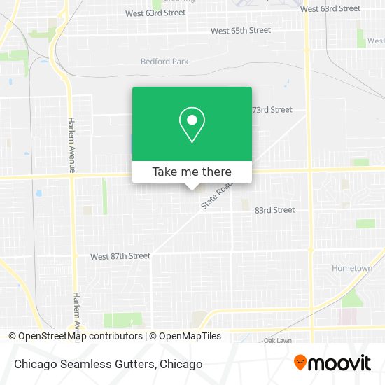 Mapa de Chicago Seamless Gutters