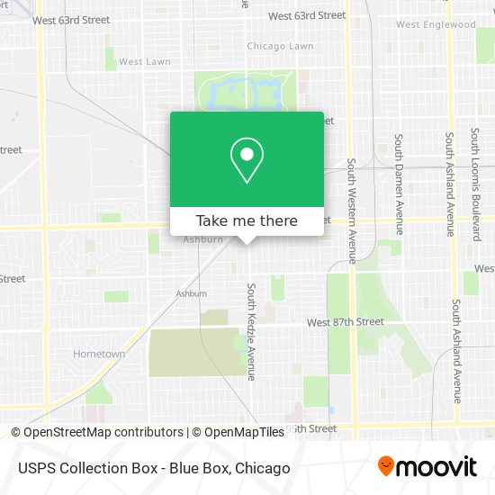 USPS Collection Box - Blue Box map