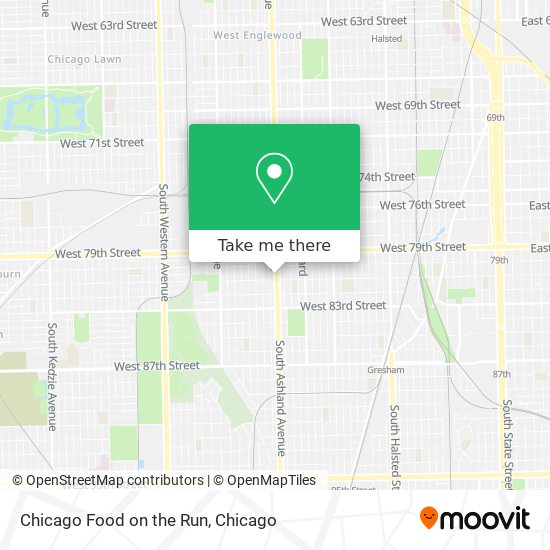 Chicago Food on the Run map