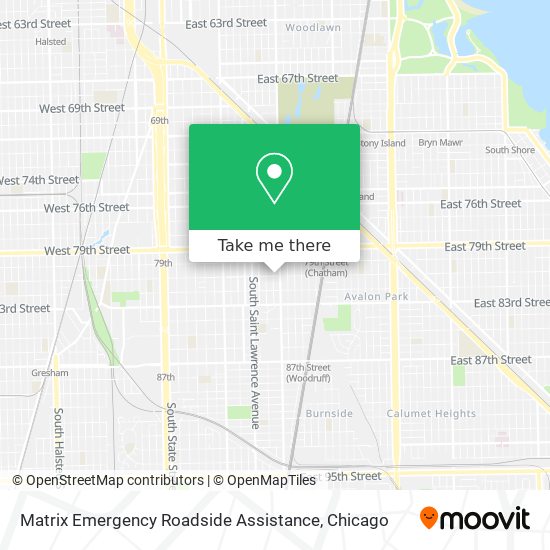 Mapa de Matrix Emergency Roadside Assistance