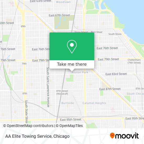 AA Elite Towing Service map