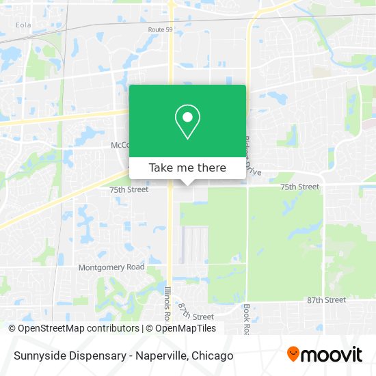Sunnyside Dispensary - Naperville map